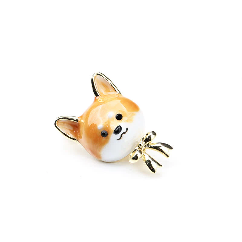 Unisex Cute Enamel Shiba Inu Dog Brooch - Image 7