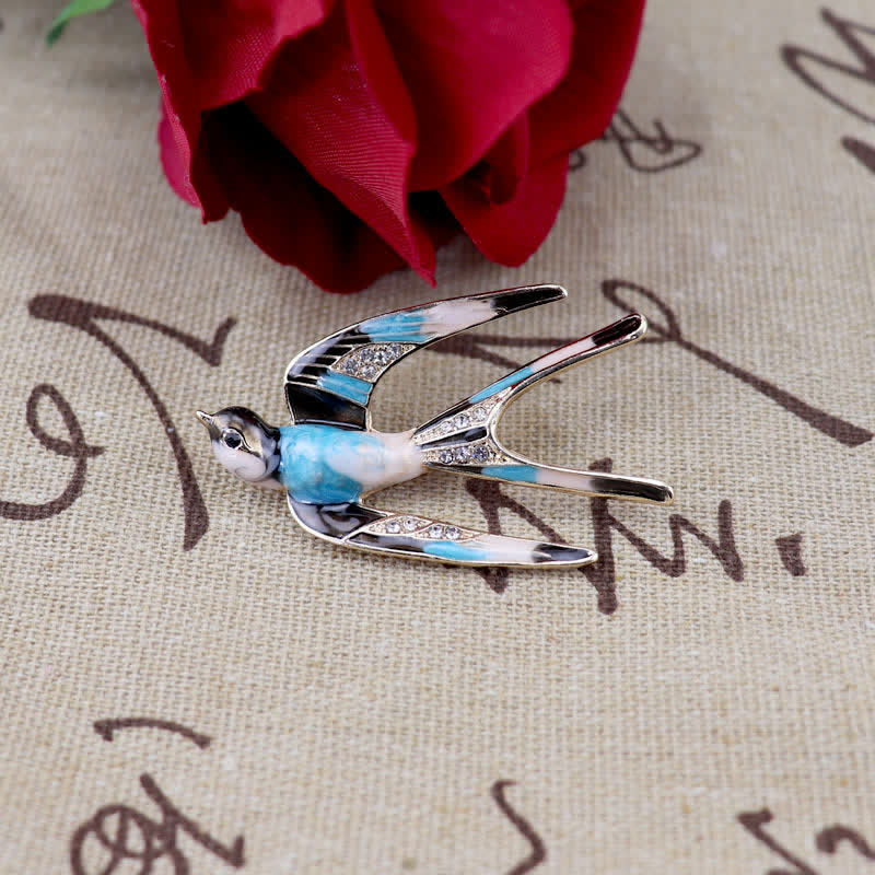 Women's Cute Enamel Swallow Brooch - Image 5