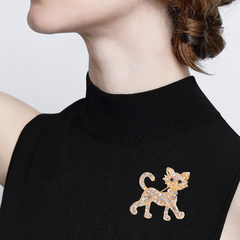 Women's Cute Kitty Cat Brooch - Image 2