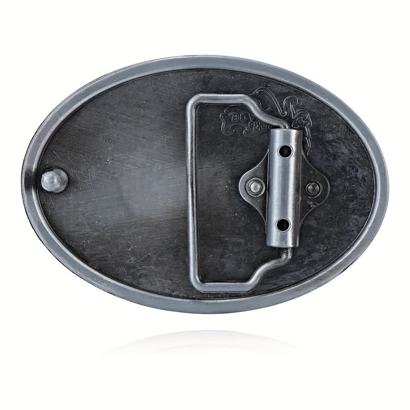 Women's DIY Silver Cowgirl Up Buckle Leather Belt - Image 2