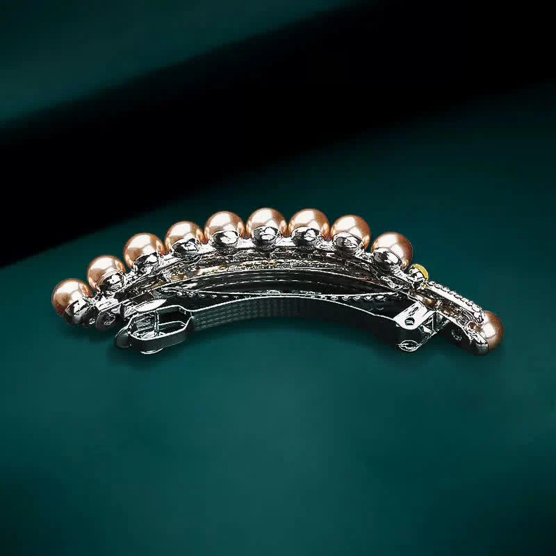 Women's Double-Row Faux Pearl Hair Clip - Image 5