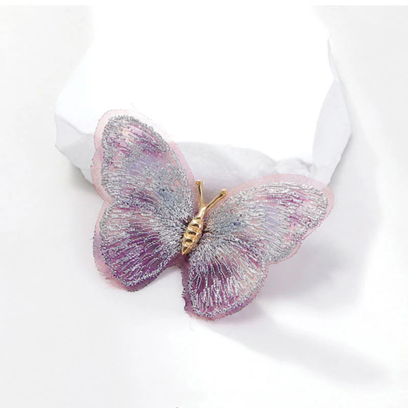Women's Dreamy Embroidery Butterfly Brooch - Image 5