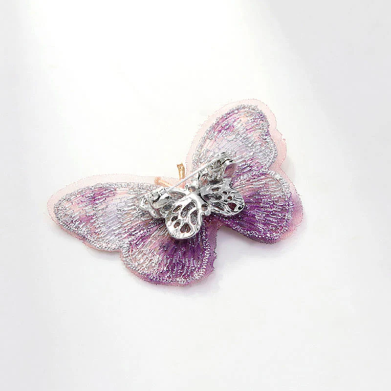 Women's Dreamy Embroidery Butterfly Brooch - Image 8