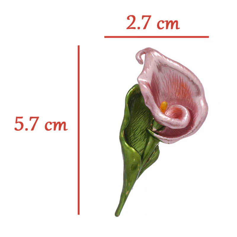Women's Elegant Carnation Enamel Flower Brooch - Image 4