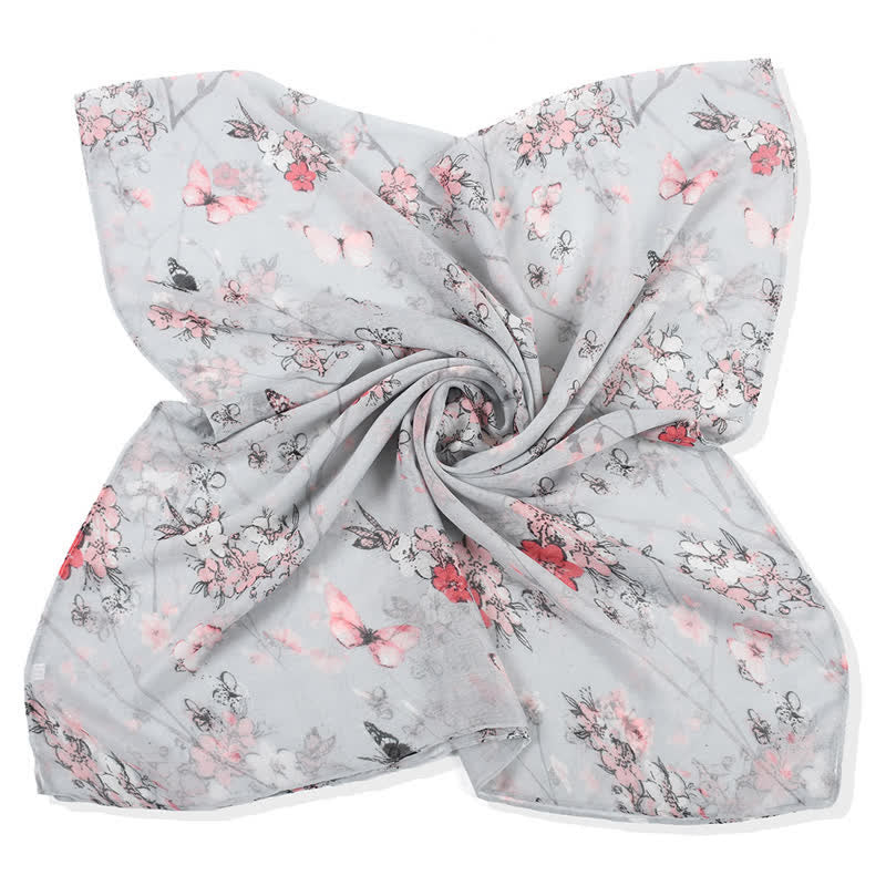 Women's Elegant Vibrant Floral Long Wrap Scarf - Image 11
