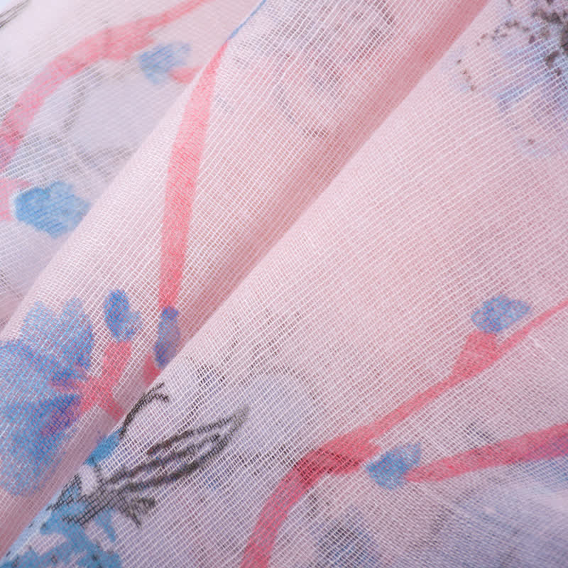 Women's Elegant Vibrant Floral Long Wrap Scarf - Image 2
