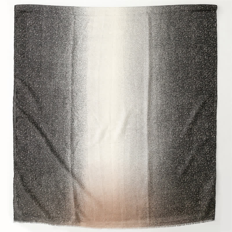 Women's Elegant Foil Printed Gradient Color Thin Scarf - Image 4