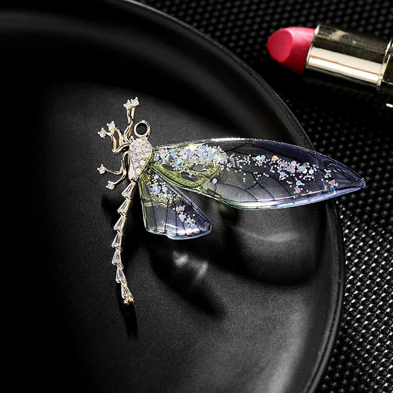 Women's Elegant Insect Dragonfly Brooch - Image 4