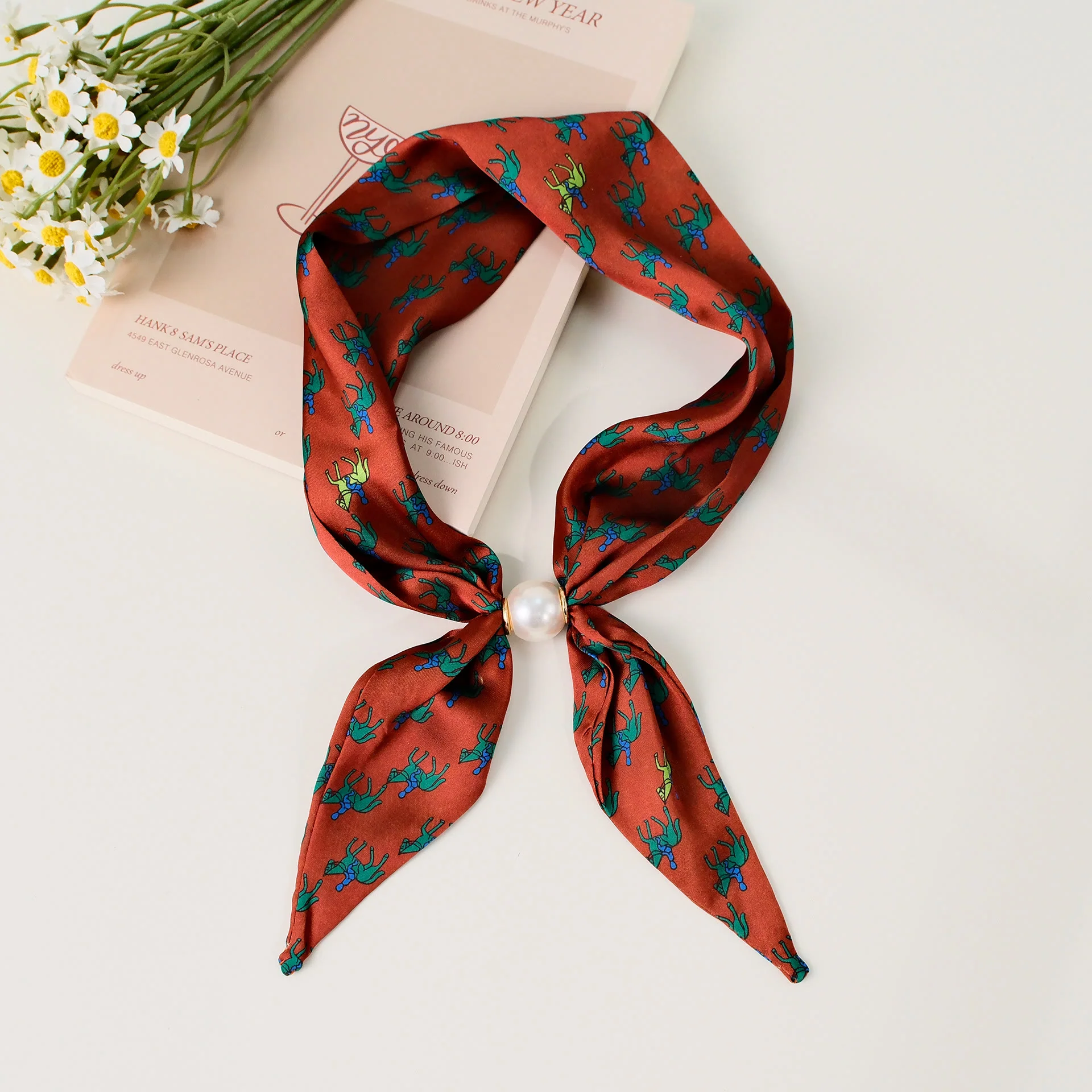 Women's Elegant Retro Pattern Square Scarf - Image 11