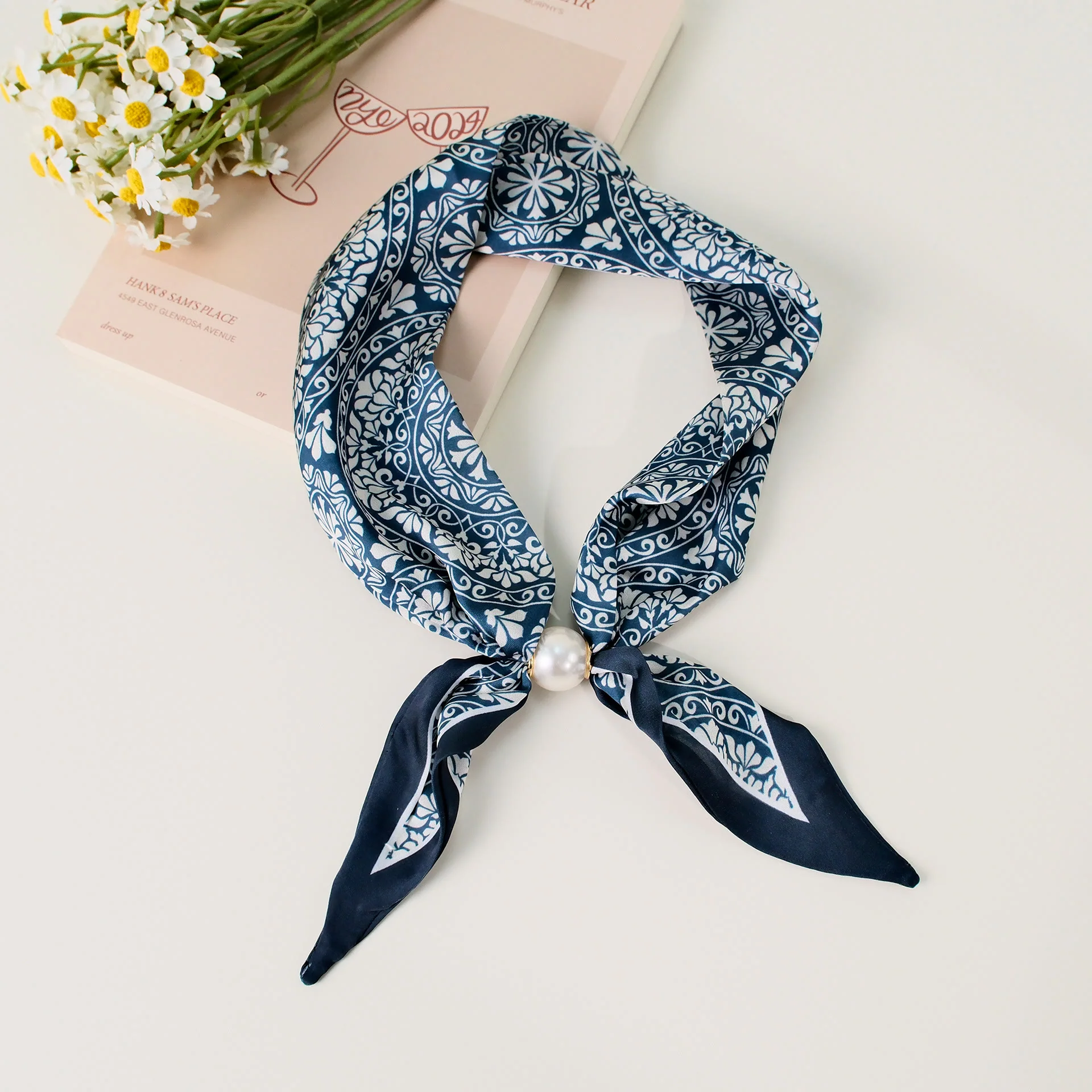 Women's Elegant Retro Pattern Square Scarf - Image 22
