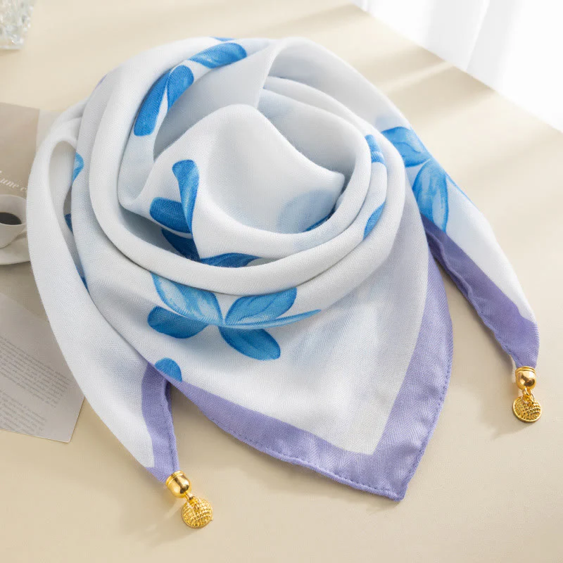 Women's Elegant Retro Rose Polka Dot Square Magnetic Cravat - Image 15