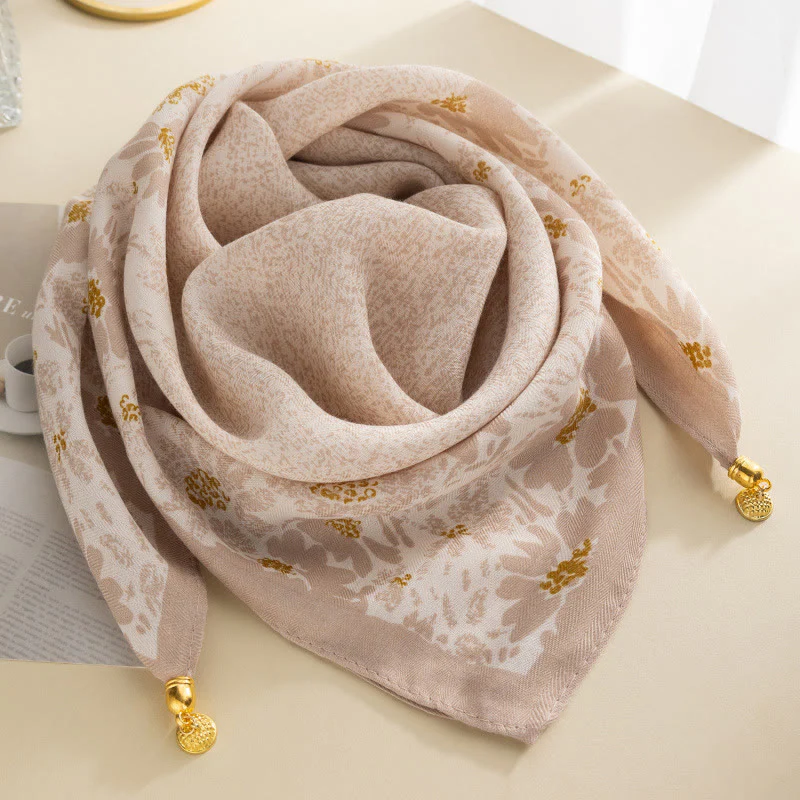 Women's Elegant Retro Rose Polka Dot Square Magnetic Cravat - Image 18