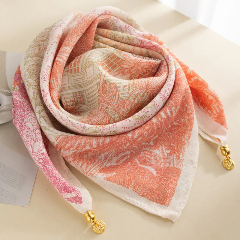 Women's Elegant Retro Rose Polka Dot Square Magnetic Cravat - Image 23