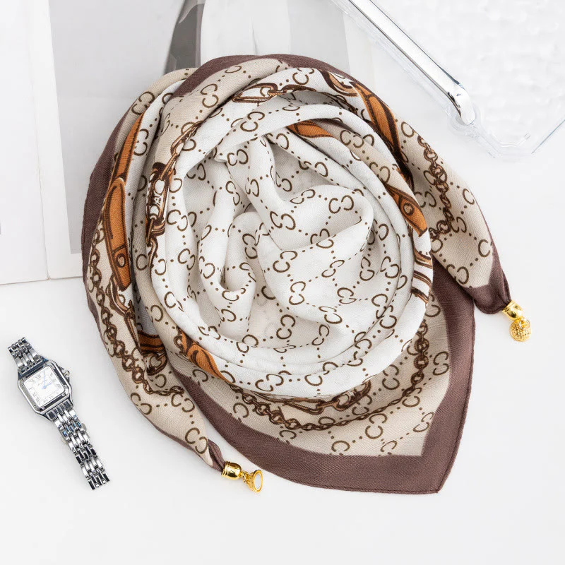 Women's Elegant Retro Rose Polka Dot Square Magnetic Cravat - Image 25