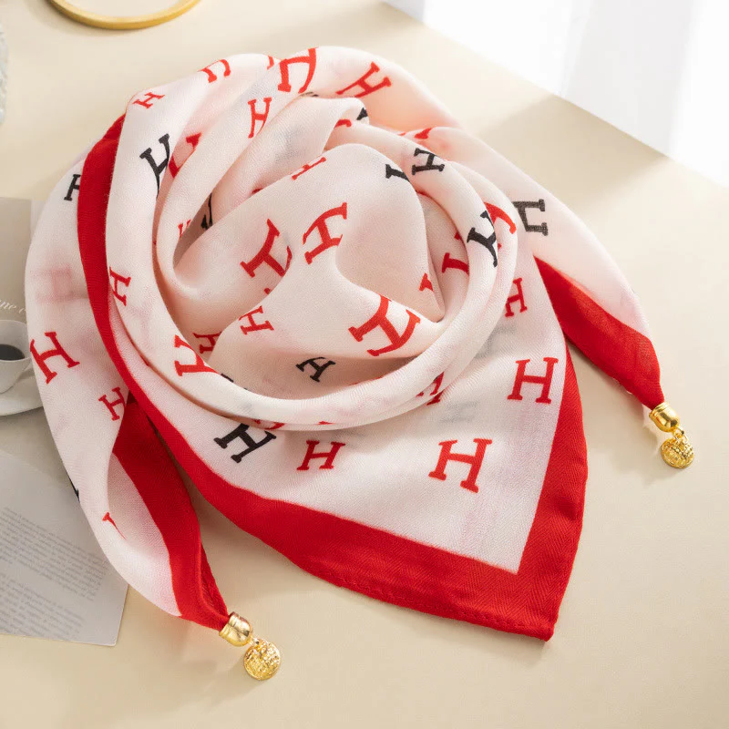 Women's Elegant Retro Rose Polka Dot Square Magnetic Cravat - Image 3