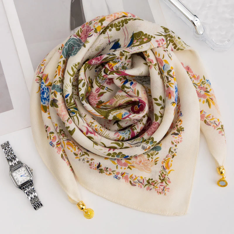 Women's Elegant Retro Rose Polka Dot Square Magnetic Cravat - Image 33