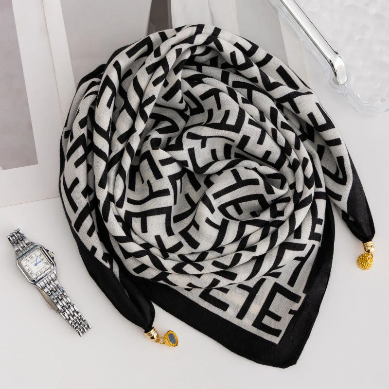 Women's Elegant Retro Rose Polka Dot Square Magnetic Cravat - Image 35