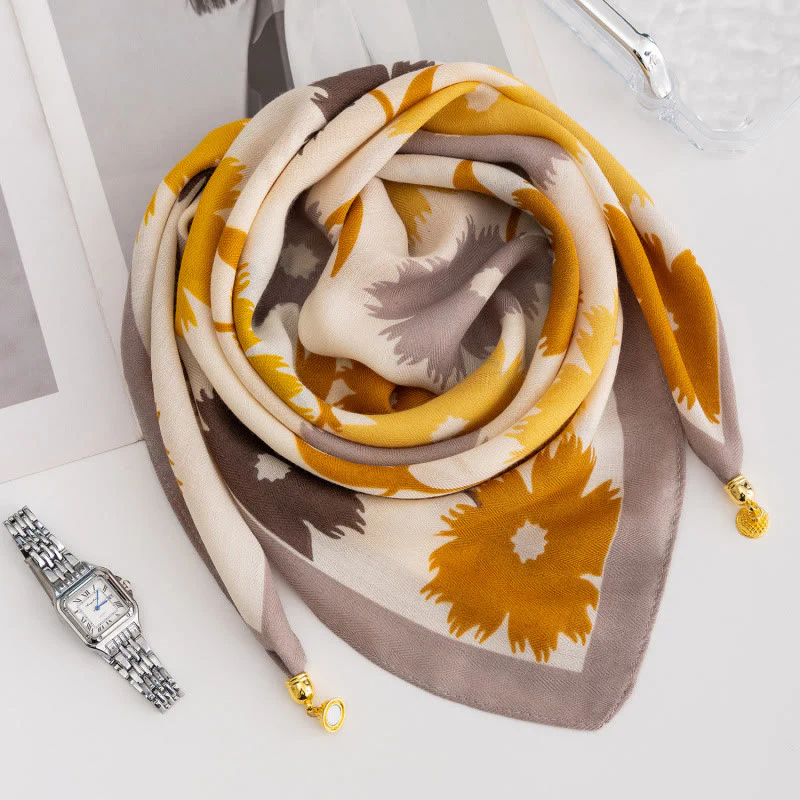 Women's Elegant Retro Rose Polka Dot Square Magnetic Cravat - Image 39