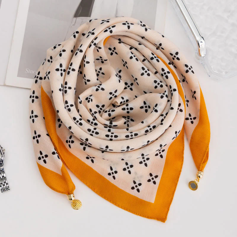 Women's Elegant Retro Rose Polka Dot Square Magnetic Cravat - Image 43