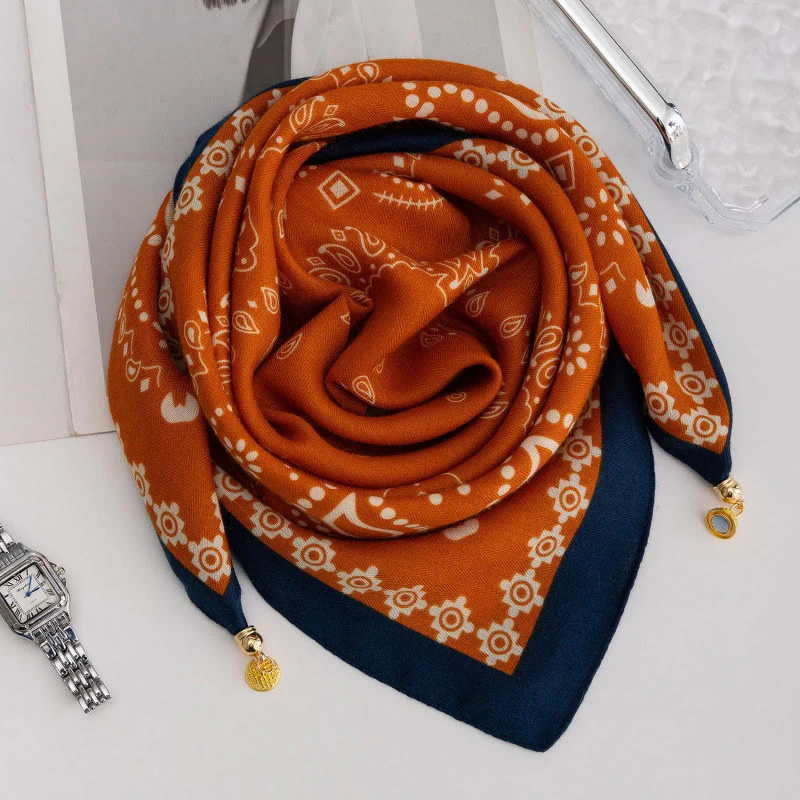 Women's Elegant Retro Rose Polka Dot Square Magnetic Cravat - Image 44