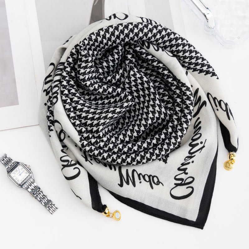 Women's Elegant Retro Rose Polka Dot Square Magnetic Cravat - Image 45