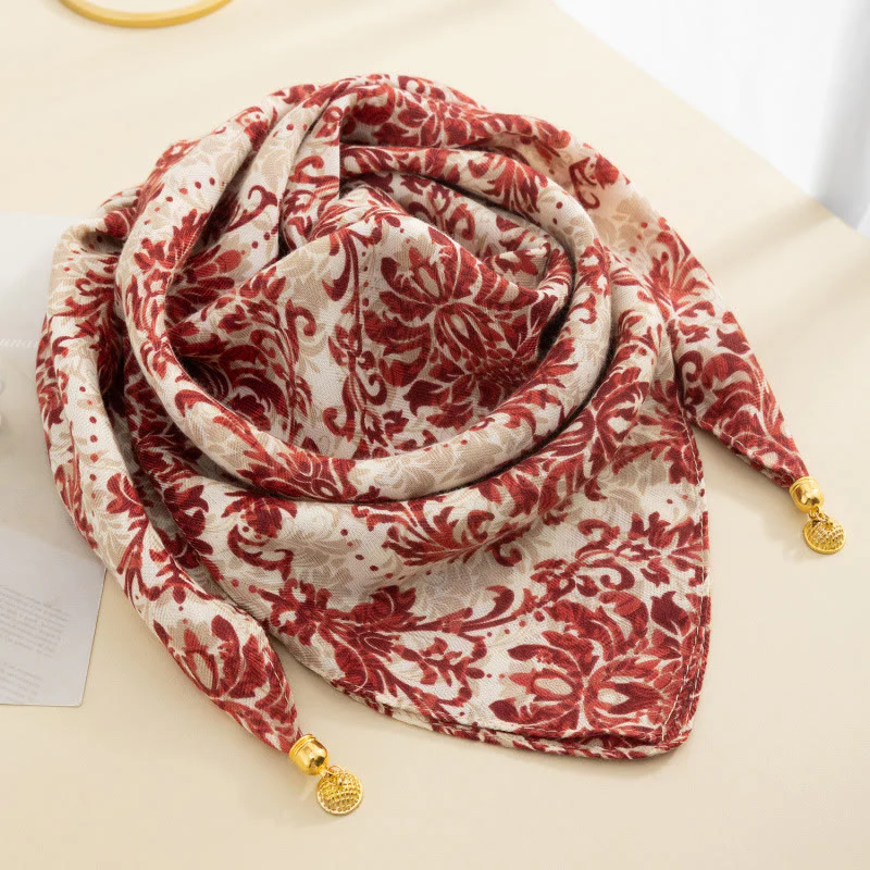 Women's Elegant Retro Rose Polka Dot Square Magnetic Cravat - Image 49