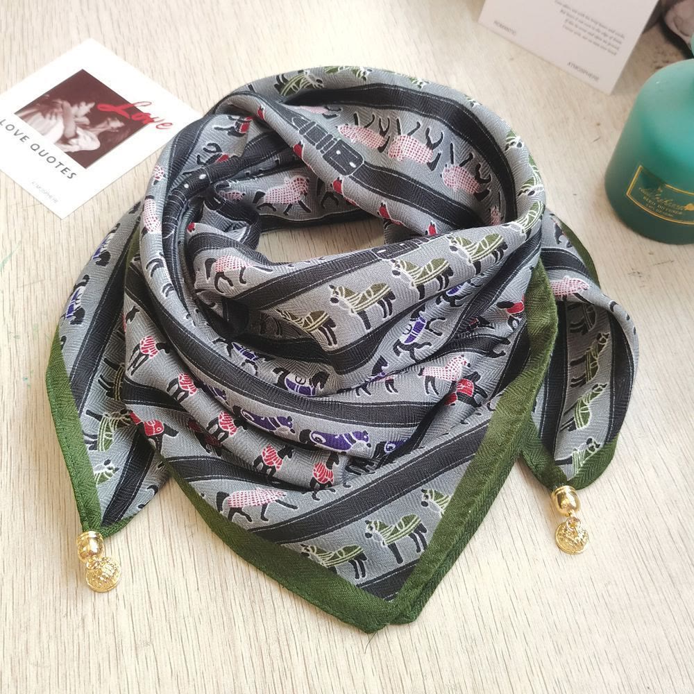Women's Elegant Retro Rose Polka Dot Square Magnetic Cravat - Image 54