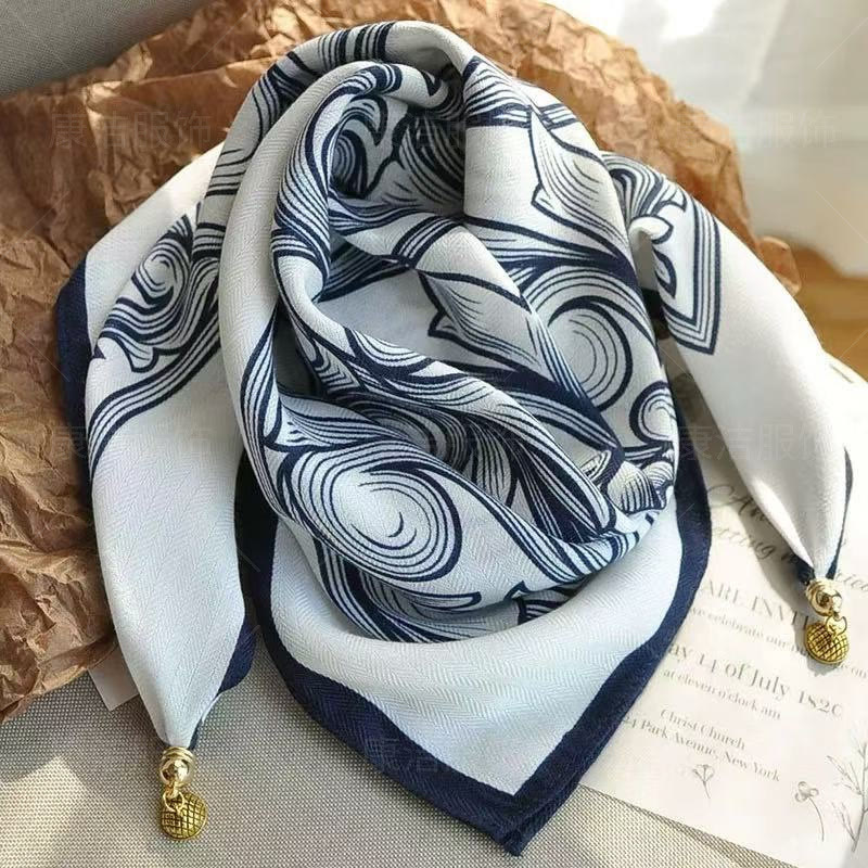 Women's Elegant Retro Rose Polka Dot Square Magnetic Cravat - Image 63