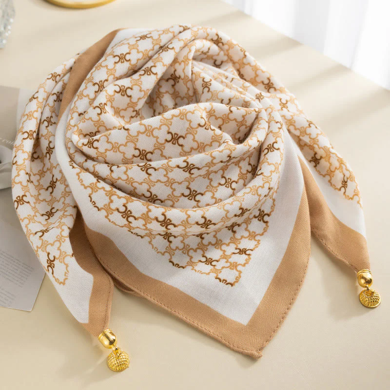Women's Elegant Retro Rose Polka Dot Square Magnetic Cravat - Image 8