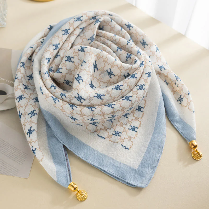 Women's Elegant Retro Rose Polka Dot Square Magnetic Cravat - Image 9