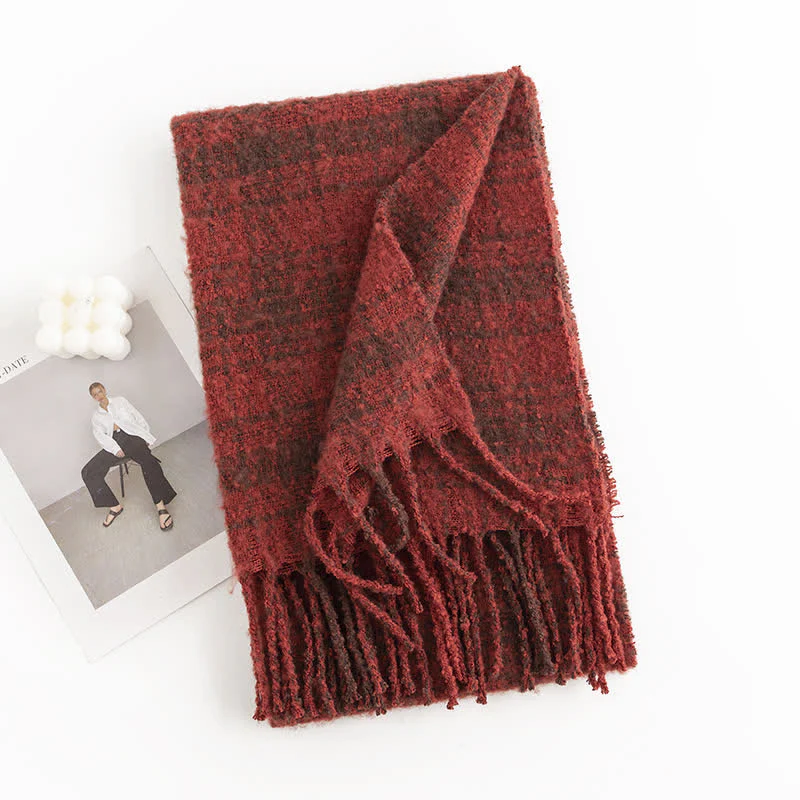 Women's Elegant Shawl Checkered Daily Scarf - Image 10