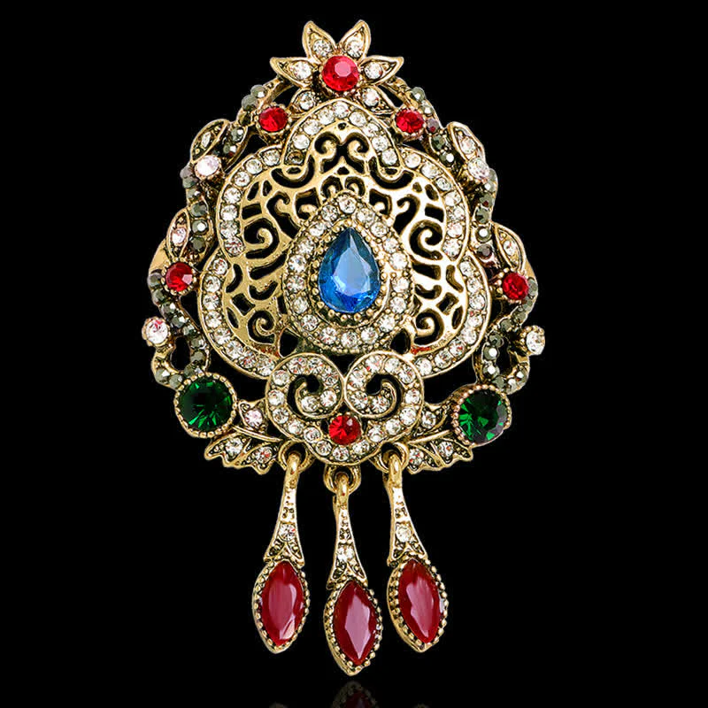 Women's Exotic Bohemian Waterdrop Brooch - Image 3