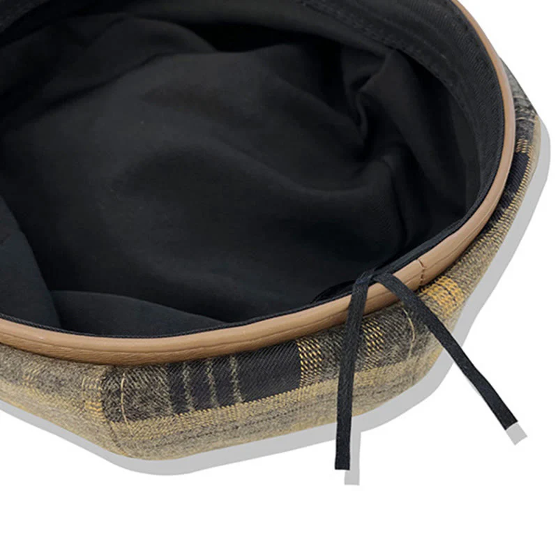 Women's Exquisite Retro Plaid Newsboy Beret Hat - Image 10
