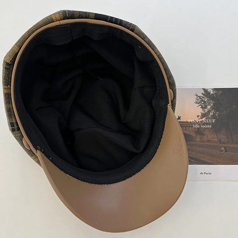 Women's Exquisite Retro Plaid Newsboy Beret Hat - Image 9