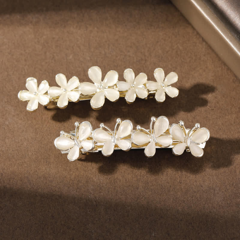 Women's Fairy Butterfly Flower Opals Hair Clip - Image 5