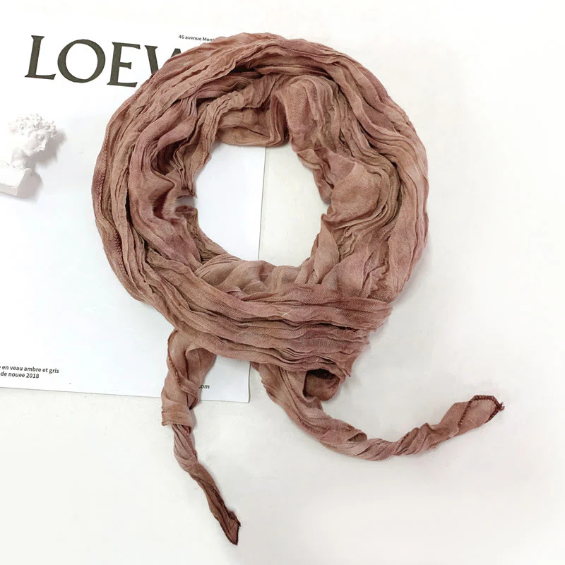 Women's Fashion Tie-Dye Creased Thin Long Scarf - Image 15