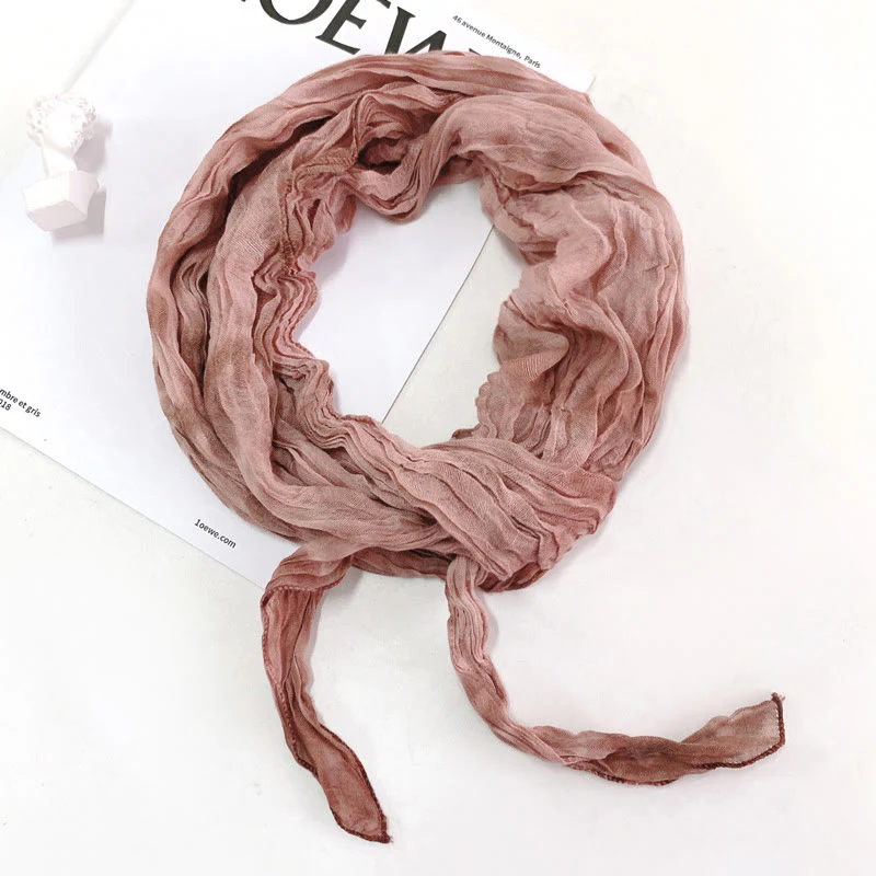 Women's Fashion Tie-Dye Creased Thin Long Scarf - Image 3