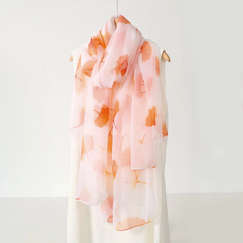 Women's Floral Art Print Lightweight Flowy All-Season Scarf - Image 14
