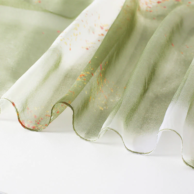 Women's Floral Art Print Lightweight Flowy All-Season Scarf - Image 4