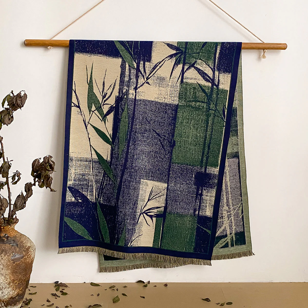 Women's Floral Print Fringed Shawl Scarf - Image 10