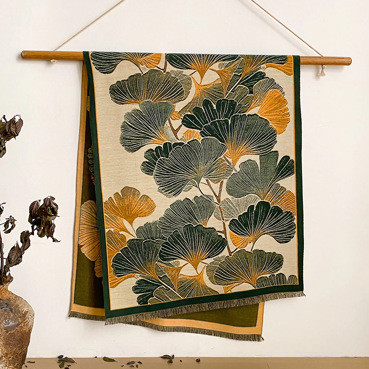 Women's Floral Print Fringed Shawl Scarf - Image 22