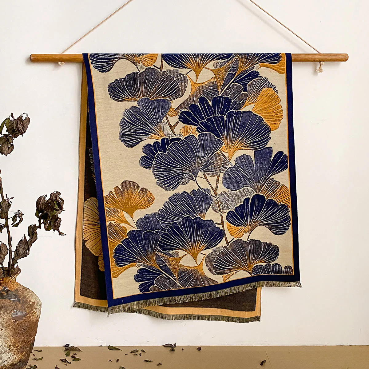 Women's Floral Print Fringed Shawl Scarf - Image 23