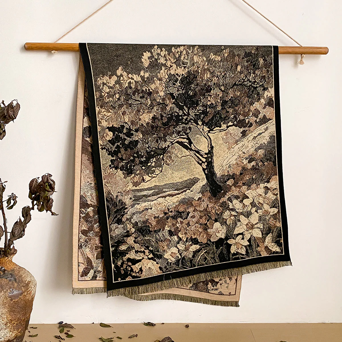 Women's Floral Print Fringed Shawl Scarf - Image 49