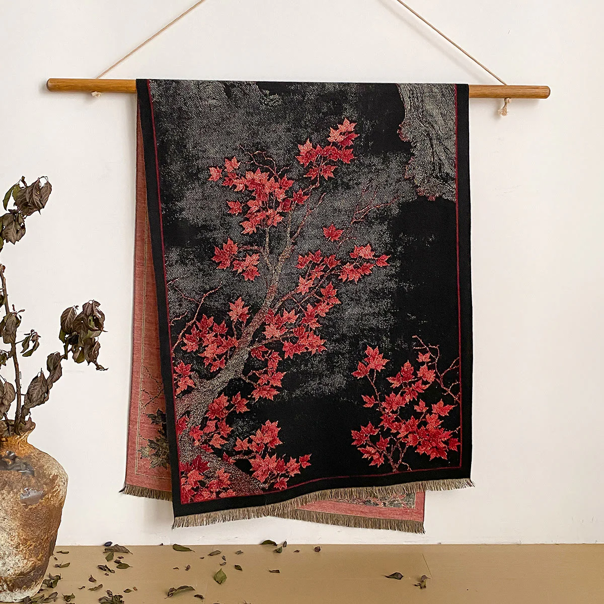Women's Floral Print Fringed Shawl Scarf - Image 5