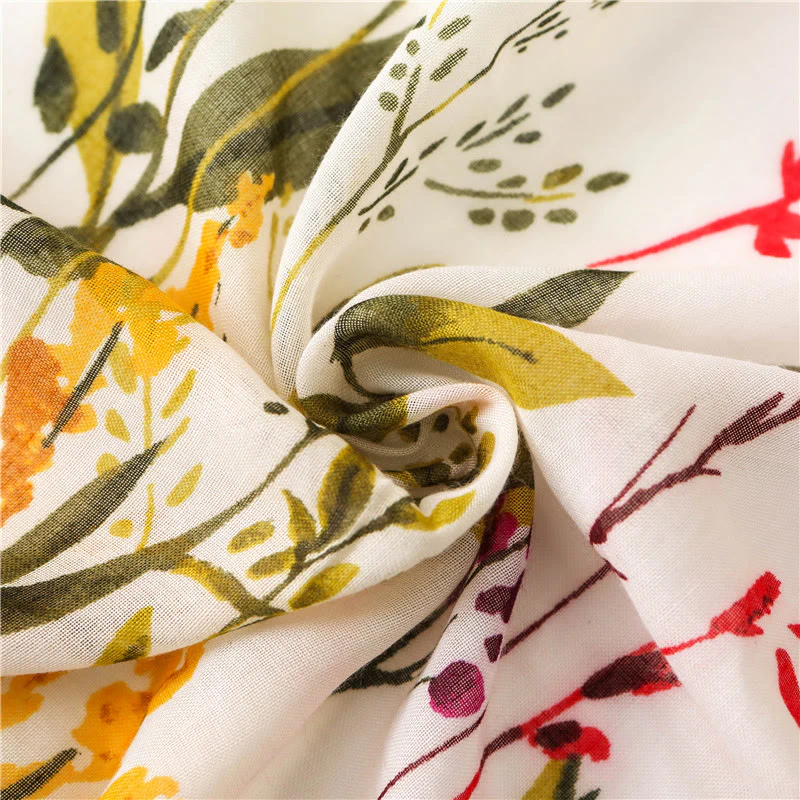 Women's Floral Printed Lightweight Thin Scarf - Image 7