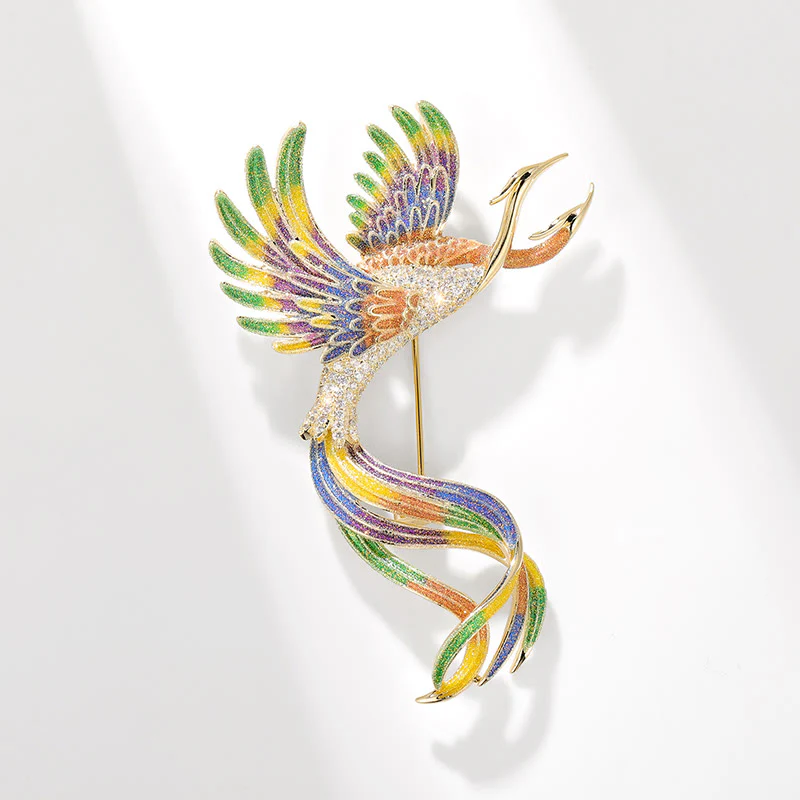 Women's Flying Two Headed Phoenix Brooch - Image 10