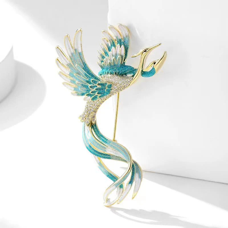 Women's Flying Two Headed Phoenix Brooch - Image 3