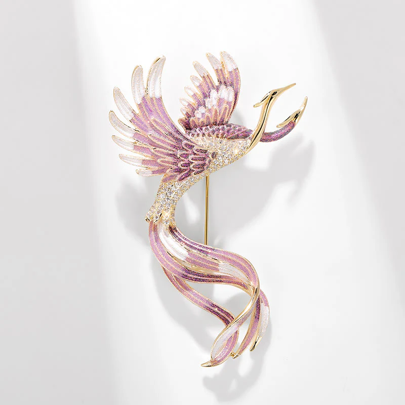 Women's Flying Two Headed Phoenix Brooch - Image 6
