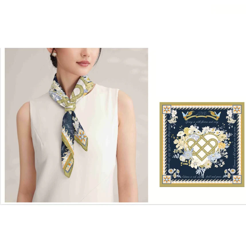Women's Four Seasons Of Love Spring Silk Thin Scarf - Image 2