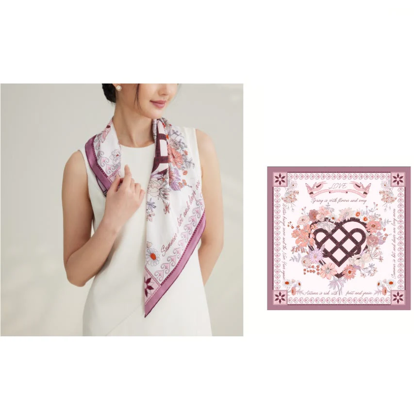 Women's Four Seasons Of Love Spring Silk Thin Scarf - Image 4